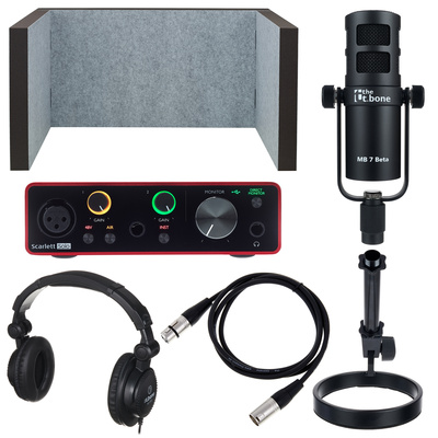 the t.bone MB 7 Beta Podcast Pro Bundle didelis diafragmos mikrofonas 