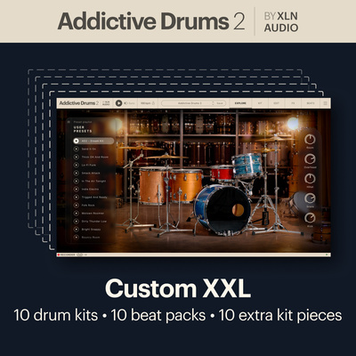 XLN Audio AD 2 Custom XXL Collection virtualūs instrumentai ir samplai