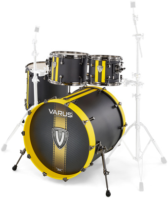 Varus Deluxe Maple Set Matte Black premium klasės būgnų komplektas