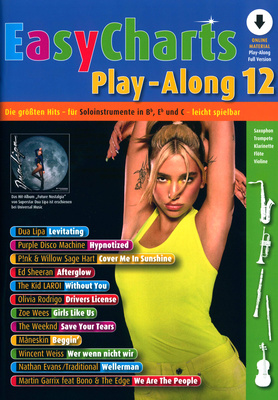 Music Factory Easy Charts Play-Along 12 dainų knygelė fleitutėms