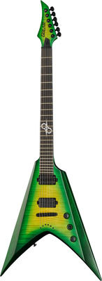 Solar Guitars V2.6LB Flame Lime Burst Matte elektrinė gitara