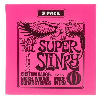 Ernie Ball 3223 3 Pack elektrinės gitaros stygos 009
