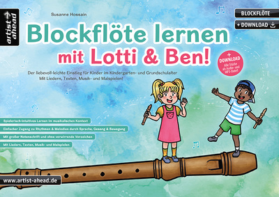 Artist Ahead Musikverlag Blockflöte lernen Lotti & Ben mokomoji fleitos literatūra