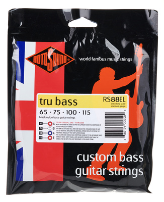 Rotosound RS88EL Black Nylon Extra Long elektrinės bosinės gitaros plokščios stygos