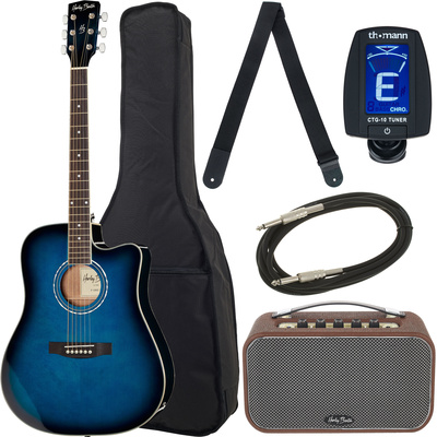 Harley Benton D-120CE TB elektrinės gitaros komplektas
