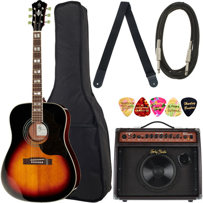 Harley Benton Custom Line Superior-E akustinės gitaros komplektas