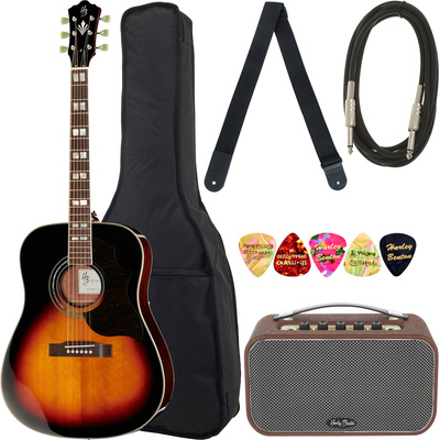 Harley Benton Custom Line Superior-E akustinės gitaros komplektas