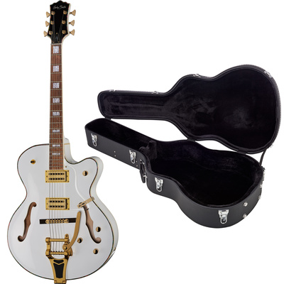 Harley Benton BigTone Trem White džiazinė gitara 