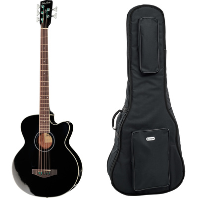 Harley Benton B-35BK akustinė bosinė gitara komplektas