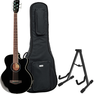 Harley Benton B-35BK akustinė bosinė gitara komplektas