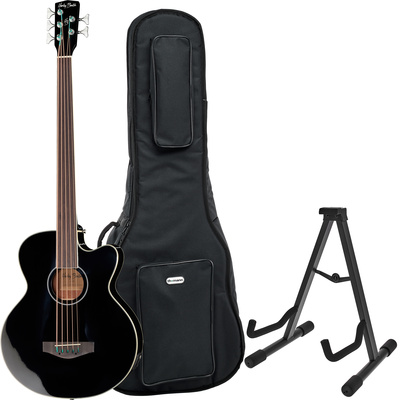 Harley Benton B-35BK-FL akustinė bosinė gitara be skirsnių komplektas