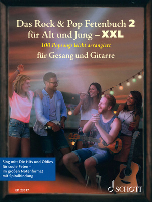 Schott Rock & Pop Fetenbuch Git.2 XXL akustinės gitaros dainų knyga