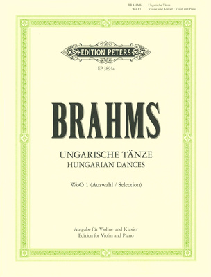 Edition Peters Brahms Ungarische Tänze VL smuikų natos