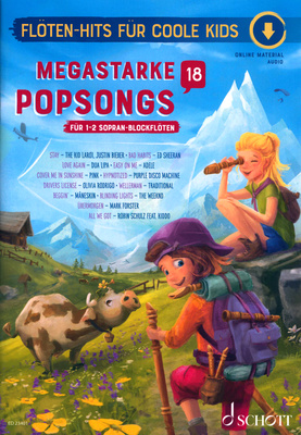 Schott Megastarke Popsongs 18 dainų knygos fleitai