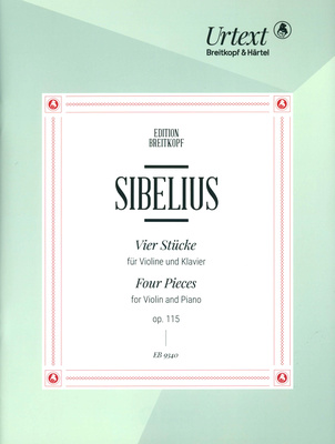 Breitkopf & Härtel Sibelius 4 Stücke smuiko literatūra