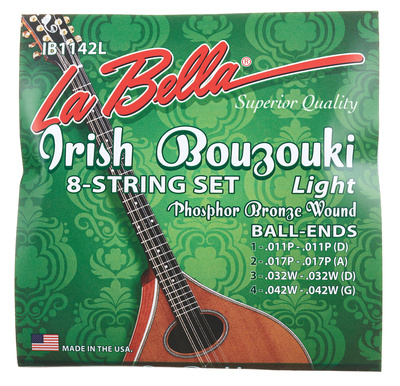 La Bella IB1142L airiško bouzouki stygos