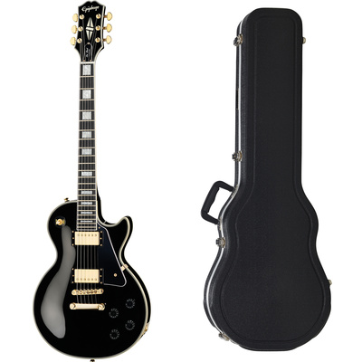 Epiphone Les Paul Custom Ebony elektrinė gitara su dėklu