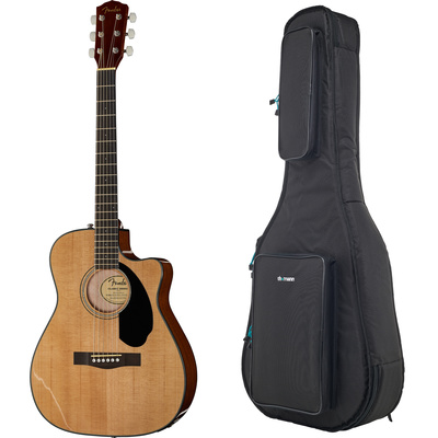 Fender CC-60SCE Nat WN liaudiška akustinė gitara su dėklu