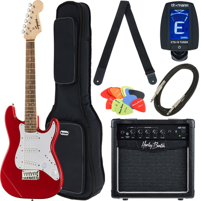 Squier Mini Stratocaster IL DR elektrinės gitaros komplektas