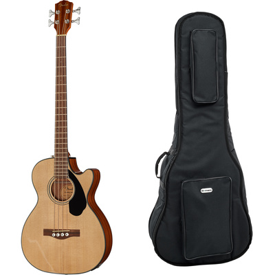 Fender CB-60SCE A-Bass Natural keturstygė akustinė bosinė gitara su dėklu