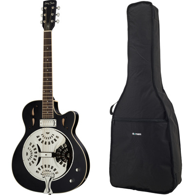 Harley Benton Custom Line N-150CE BK resonatorinė gitara su dėklu