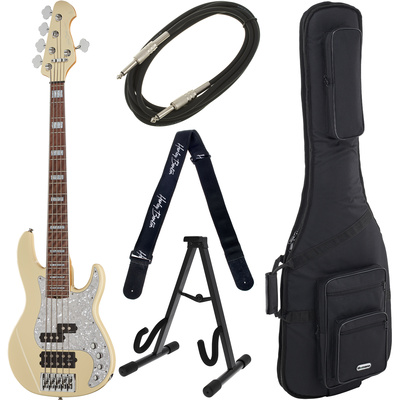Harley Benton Enhanced MP-5EB Creme penkiastygė bosinė gitara