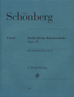 Henle Verlag Schönberg Sechs kleine Klavier fortepijono literatūra