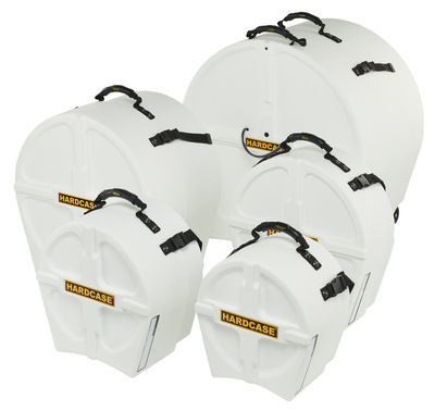 Hardcase HRockFus3 F.Lined Set White mušamųjų instrumentų dėklų komplektas