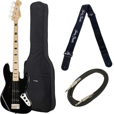 Harley Benton JB-75MN Black V. Series bosinė gitara