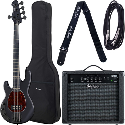 Harley Benton MB-5LH SBK bosinių gitarų komplektas