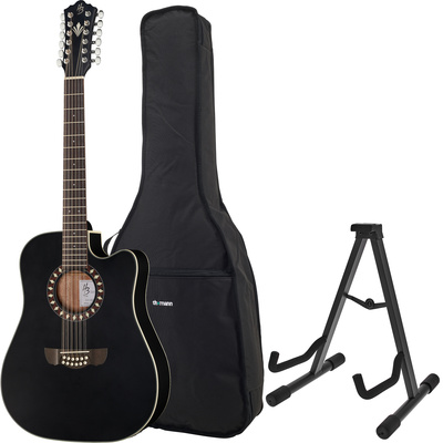 Harley Benton Custom Line CLD-10SCE-1 dvylikastygė akustinė gitara komplektas