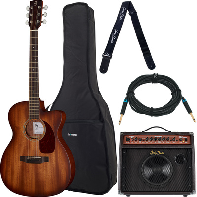 Harley Benton Custom Line CLA-15MCE V akustinės gitaros komplektas