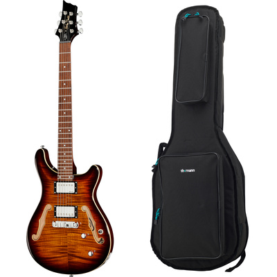 Harley Benton CST-24HB Tortoise Flame pusiau akustinė gitara