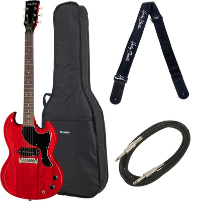 Harley Benton DC-60 Junior F. Cherry dvigubos išpjovos gitara  