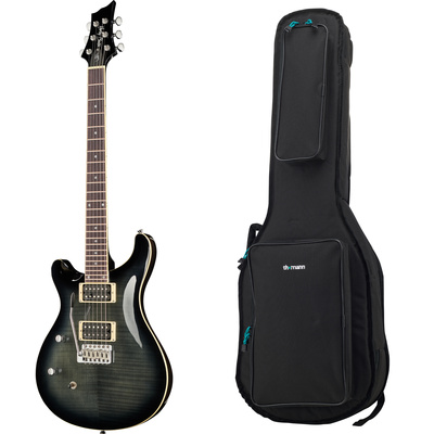 Harley Benton CST-24T LH Black Flame elektrinė gitara kairiarankiams