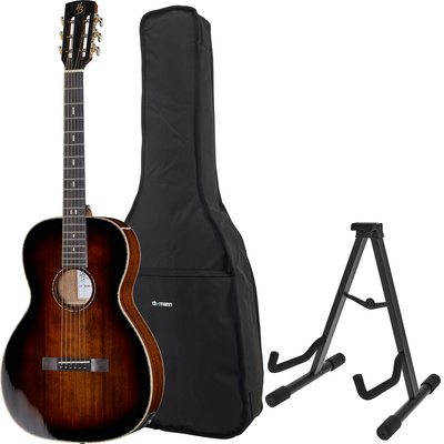Harley Benton CLP-12SM BRS liaudiška akustinė gitara su priedais