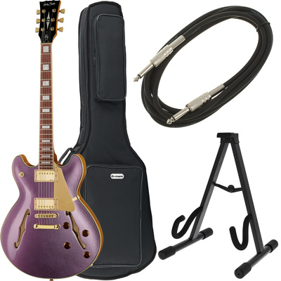 Harley Benton HB-35Plus Metallic Plum pusiau akustinė gitara