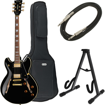 Harley Benton HB-35Plus Black pusiau akustinė gitara  