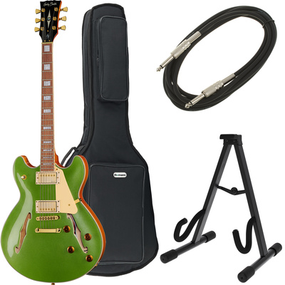 Harley Benton HB-35Plus Metallic Green pusiau akustinė gitara