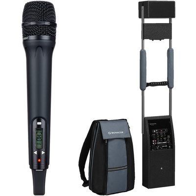 Monacor PAS-254D Handheld Bundle baterijomis maitinama garso sistema