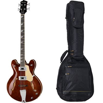 Harley Benton HB-60 WB komplektas keturstygė pusiau akustinė bosinė gitara