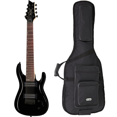 Harley Benton R-458 BK Prog. Series aštuoniastygė gitara 