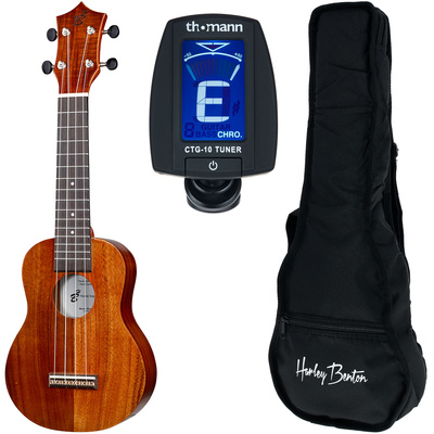 Harley Benton Hawaii Koa S sopraninė ukulelė komplektas