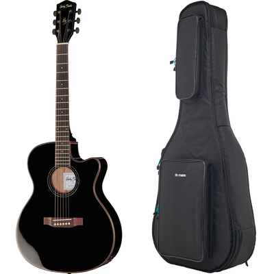 Harley Benton EAX-500TL Black akustinė gitara komplektas