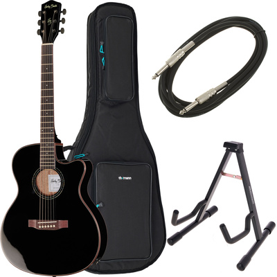 Harley Benton EAX-500TL Black akustinė gitara  
