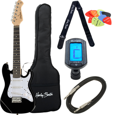 Harley Benton ST-Junior BK Standard S elektrinė gitara mazginė 