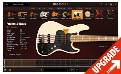 IK Multimedia Modo Bass 2 Upgrade programinės įrangos atnaujinimas