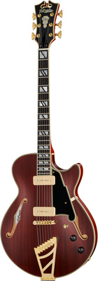 DAngelico Deluxe SS Satin Trans Wine pusiau akustinė gitara