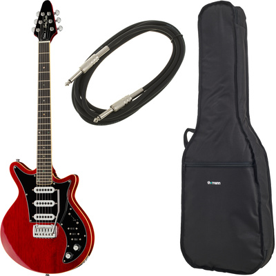 Harley Benton BM-75 Trans Red Deluxe elektrinė gitara  