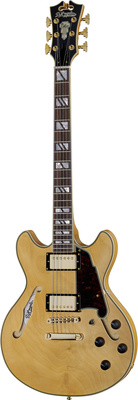 DAngelico Deluxe Mini DC Satin Honey pusiau akustinė gitara